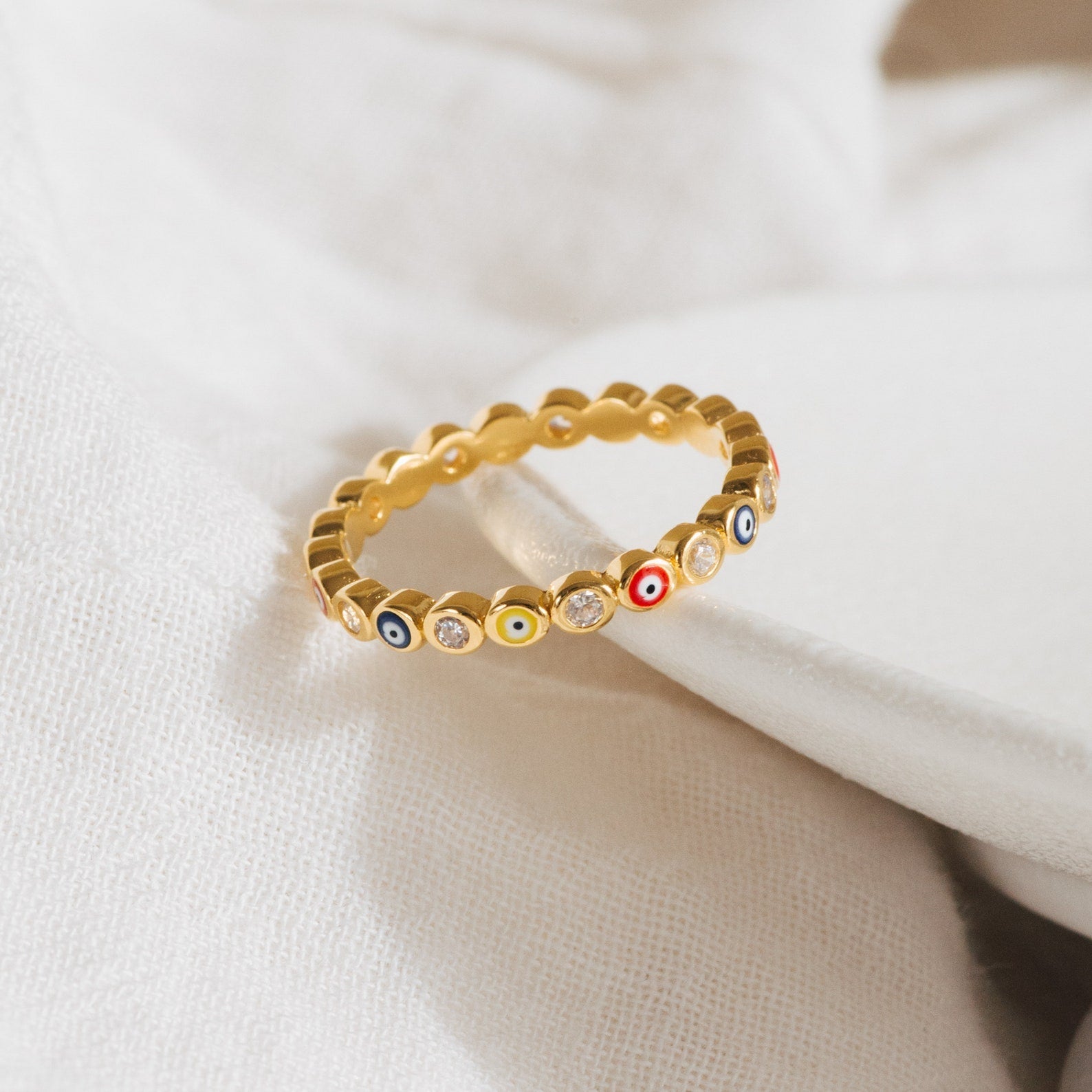 Guardian of Omens: The Rainbow Evil Eye Ring